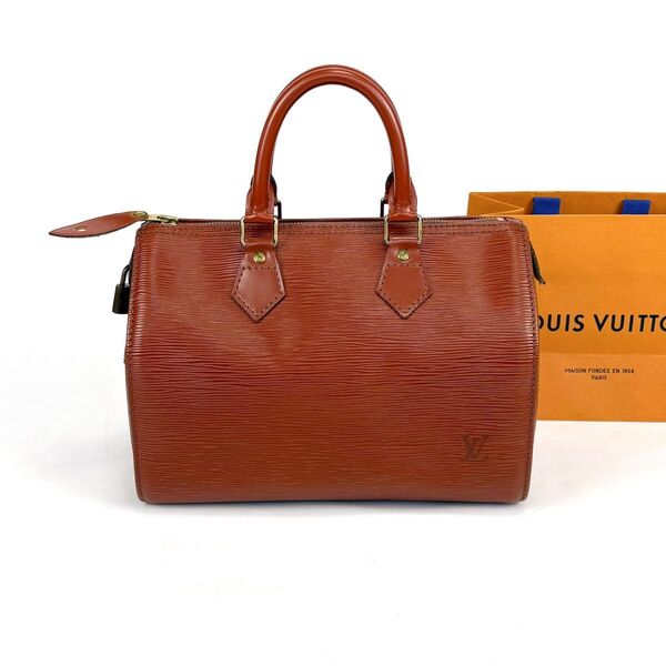 ルイヴィトン スピーディ25 ハンドバッグ ケニアブラウン エピレザー LOUIS VUITTON ミニボストンバッグ