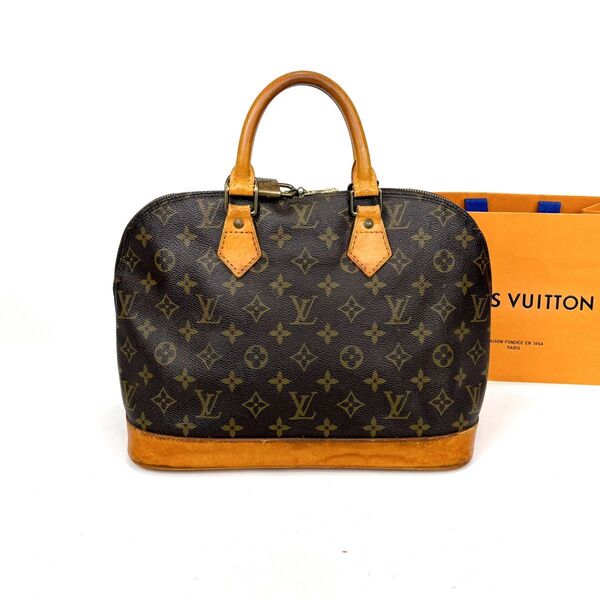 LOUIS VUITTON ルイヴィトン アルマ モノグラムレザー ハンドバッグ ドーム型 ミニトートバッグ