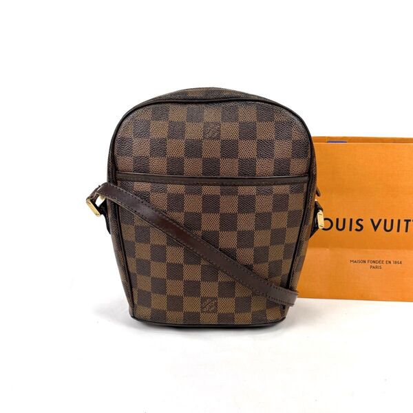 ルイヴィトン LOUIS VUITTON イパネマPM ショルダーバッグ クロスボディバッグ ダミエレザー エベヌ ブラウン