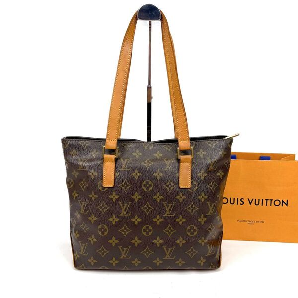 ルイヴィトン LOUIS VUITTON カバピアノ トートバッグ モノグラムレザー ブラウン ショルダーバッグ