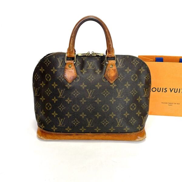 LOUIS VUITTON ルイヴィトン ハンドバッグ アルマ モノグラムレザー ブラウン M51130
