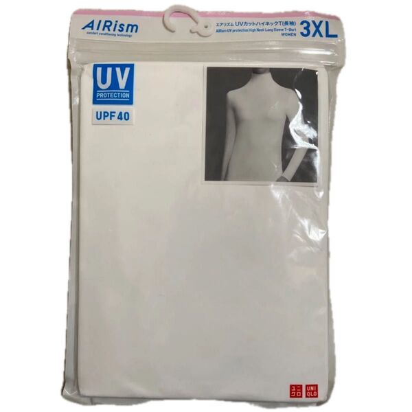 エアリズム 長袖 ハイネック ホワイト AIRism UNIQLO ユニクロ 3XL