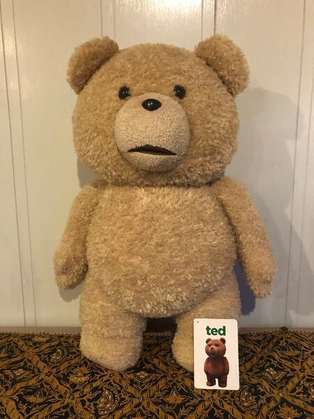 Ted ぬいぐるみ ベージュ 【美品】テッド 正規品 等身大 60cm R指定版 テッド おっきいふわふわぬいぐるみ しゃべる