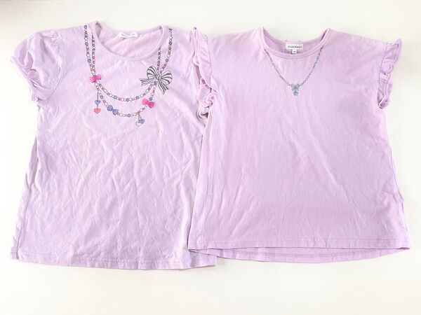 【2点セット】3can4on 半袖 Tシャツ 150 パープル