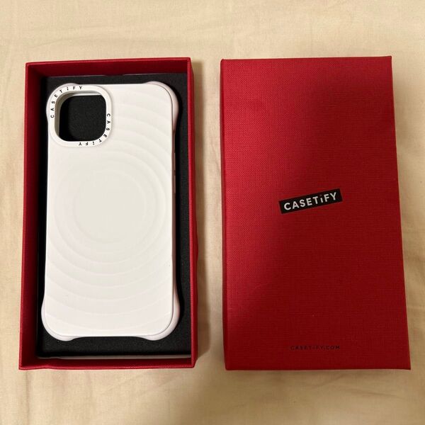casetify ケースティファイ ウェーブシリコンケースiPhone13/14 ケース CASETiFY ホワイト 白