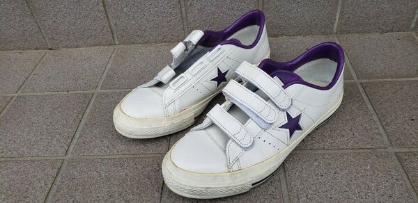 CONVERSE コンバース ONE STAR J ワンスター 日本製 ホワイト パープル 白 紫 US9.5 28センチ