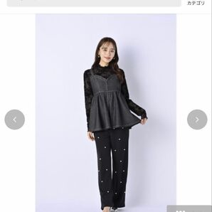 しまむら 近藤千尋 デニムビスチェ インナー 2点セット ブラック M