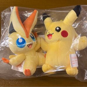 ポケモンセンタートウホク ハイタッチマスコット ピカチュウ&ビクティニ ぬいぐるみ ポケモン ポケットモンスター