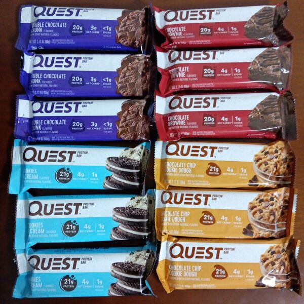 クエスト Quest Nutrition プロテインバー 4種類×各3本(合計12本)