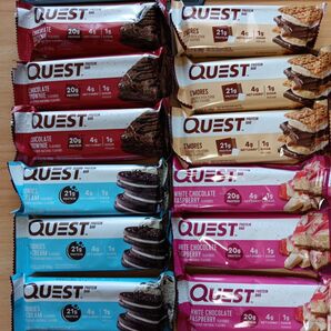 クエスト Quest Nutrition プロテインバー 4種類×各3本(計12本)