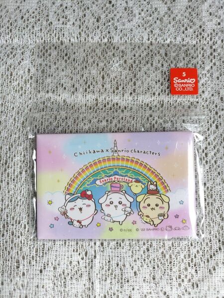 ちいかわ サンリオピューロランド ハチワレ うさぎ スクエア缶バッジ