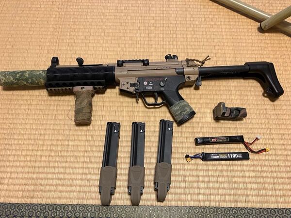 東京マルイスタンダード電動ガンベース MP5 SD6 カスタム本体+付属品セット!