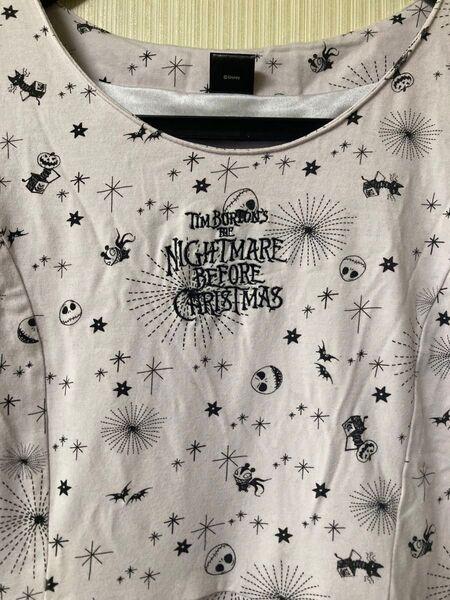 ディズニー ナイトメアー・ビフォア・クリスマス Tシャツ レディースMサイズ 長袖 ワンピース 膝丈 シークレットハニー