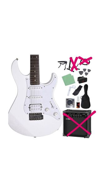 YAMAHA PACIFICA012 エレキギター 入門モデル SSHピックアップ (ヤマハアンプ初心者セット, ホワイト)