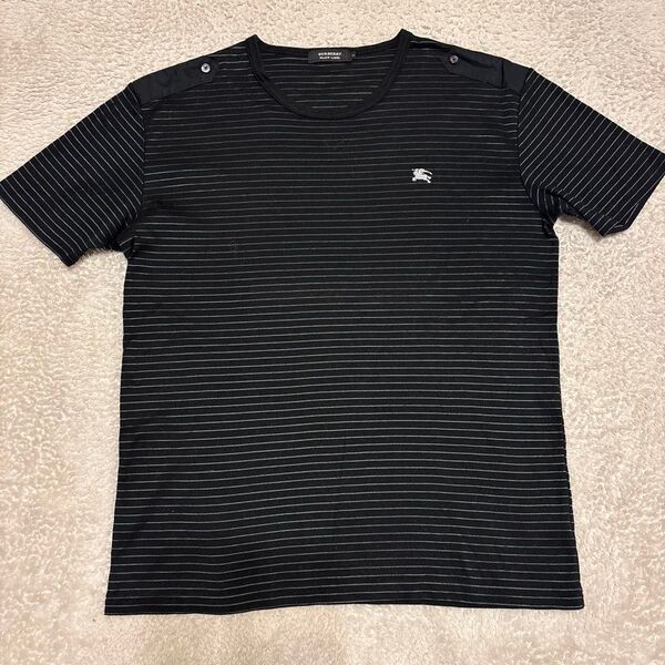 BURBERRY BLACK LABEL バーバリーブラックレーベル 半袖 Tシャツ カットソー ブラック M