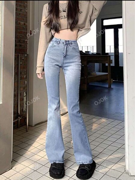 SHEIN フレアレッグ ジーンズ ブーツカット