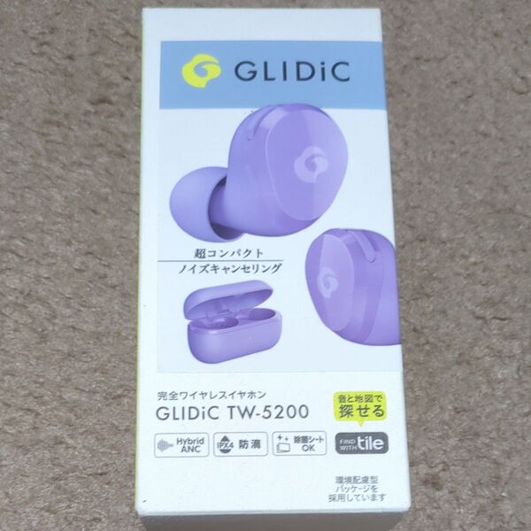 ANC搭載完全ワイヤレスイヤホン GLIDiC TW-5200 GL-TW5200-PU パープル