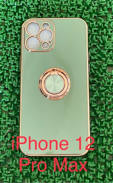 iPhone 12 Pro Max ケース TPUリング付き iphoneケース車載ケース - 077