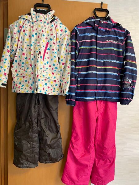 子ども用 スキーウェア 2セット 130&140 おまけ手袋3セット&パンツ