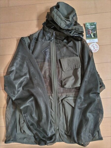 ワークマン WORKMAN FieldCore AERO GUARDメッシュ2WAYフーディ カーキ色
