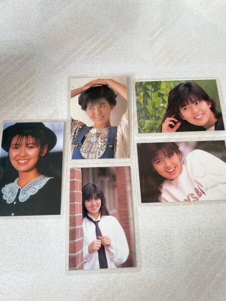 南野陽子 プロマイド ラミネートカード 5枚セット 昭和アイドル ブロマイド
