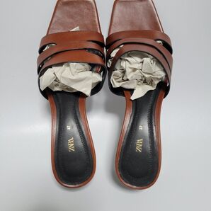ZARA 本革 サンダル 保存袋付
