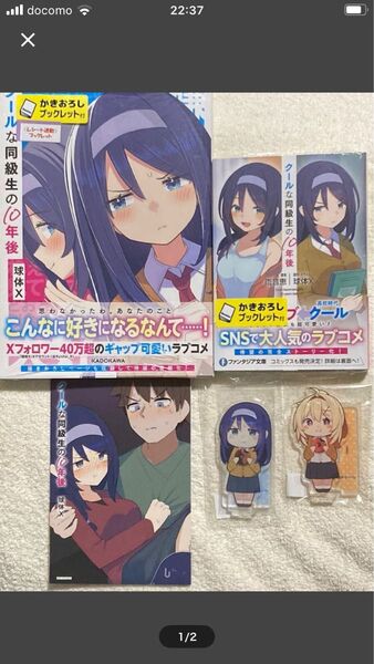 クールな同級生の10年後 ノベル&コミックセット ゲーマーズ限定版特典アクリルフィギュア リーフレット 同時購入特典リーフレット付