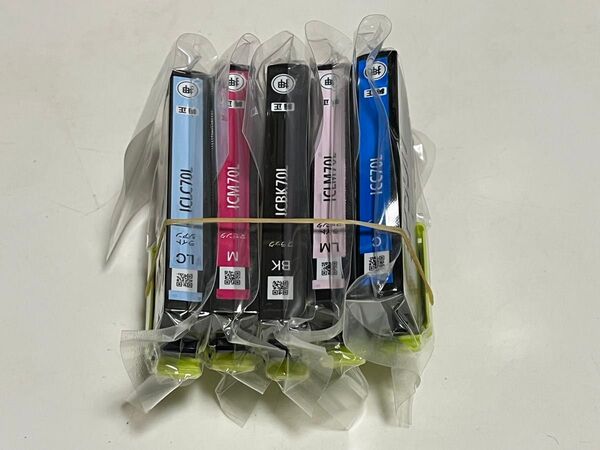 未使用 エプソン 純正インクカートリッジ IC6CL70L 増量タイプ イエロー無し 5個