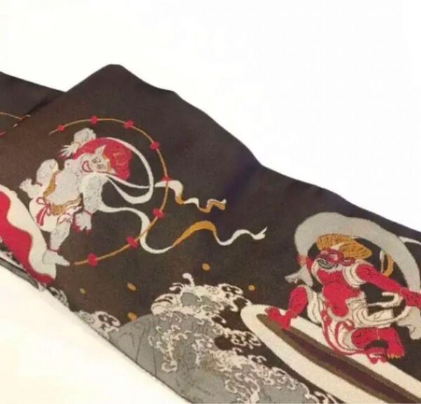 【新品未使用】大好評!おりびと 半幅帯 オシャレ帯 日本製 個性派 風神雷神
