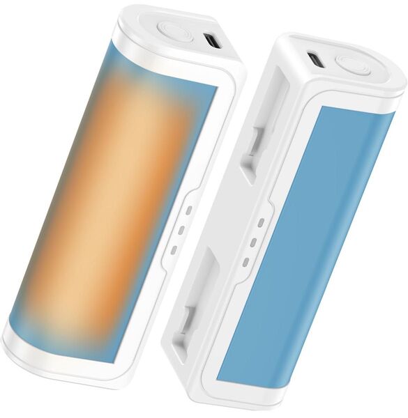 充電式 カイロ 電気カイロ 3階段温度調節 大携帯カイロ 防寒策 ブルー