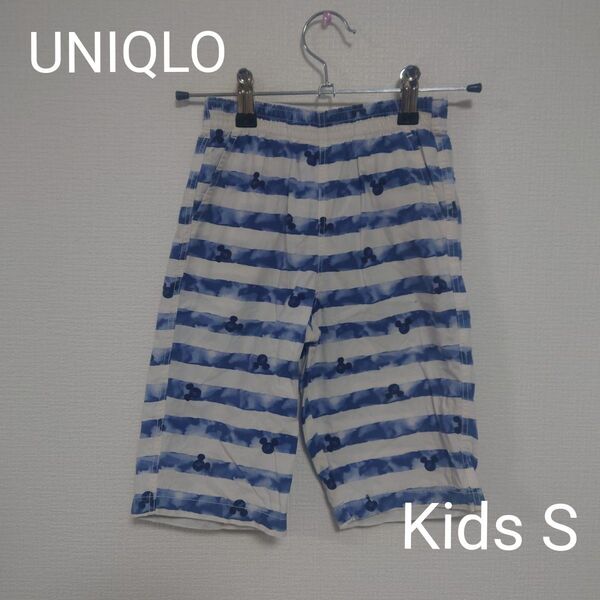 【S】UNIQLO ミッキー ボーダー ステテコ