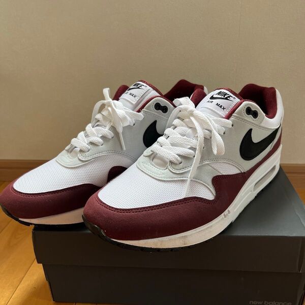 Nike Air Max 1 ホワイト/バーガンディ 30cm ナイキ AIR MAX エアマックス1 チームレッド