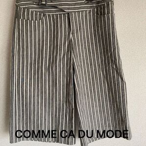 COMME CA DU MODE ストライプ柄ハーフパンツ