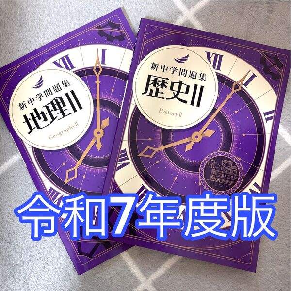 【新品・未使用】2025年版 歴史2 地理2 社会 新中学問題集 標準編 地理Ⅱ 歴史Ⅱ 塾用テキスト