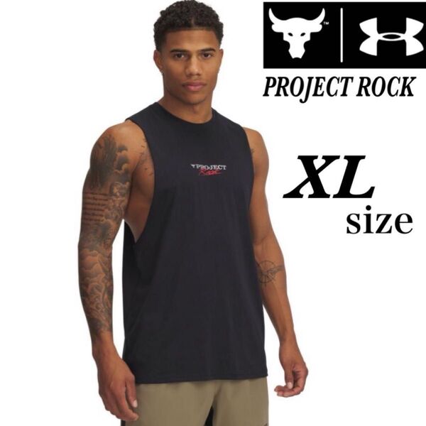 新品未使用 アンダーアーマー PROJECT ROCK タンク ブラック XLサイズ タンクトップ