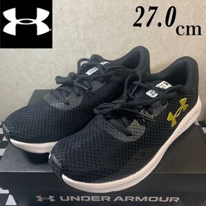 新品未使用 アンダーアーマー スニーカー UAチャージド パスート3 UNDER ARMOUR ブラック 27.0