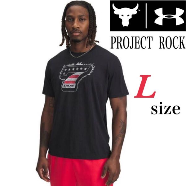 新品未使用 アンダーアーマー UAプロジェクトロック アイアン ショートスリーブ Tシャツ ブラック Lサイズ