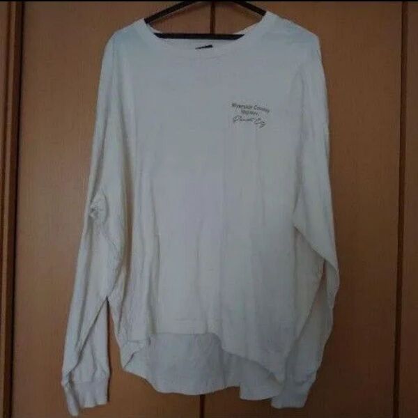 ライトオン M 長袖 Tシャツ ロンT プリント ホワイト 白