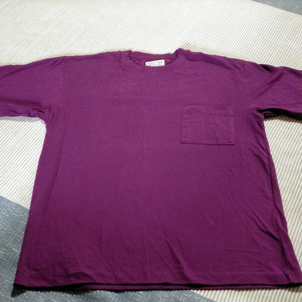 アニエス・ベー ポケットTシャツ パープル