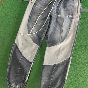SAPEur サプール デニムトラックパンツ ブラック ファーストモデル 1st