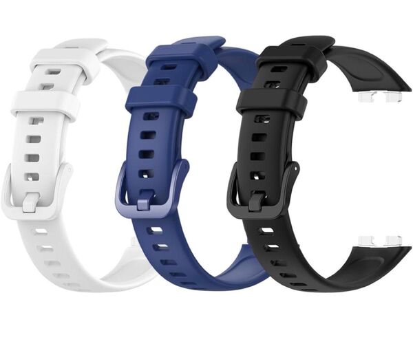 HUAWEI Band 8/Band 9対応 替えベルト 3個交換バンド シリコン製 ファーウェイバンド9 交換ベルト 男女兼用