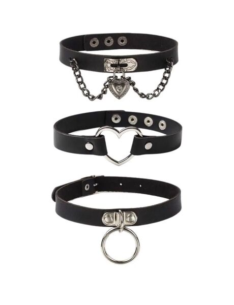 チョーカー ディース 首輪 アクセサリー ゴシック メンズ レディース兼用 choker 3点セットコスプレ