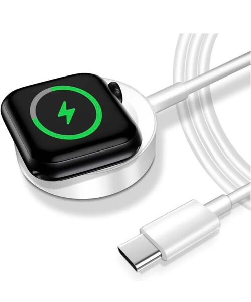 アップルウォッチ 充電器 タイプc あっふるウォッチ 充電器 充電ケーブル Type-Cコネクタ マグネット式 ワイヤレス充電