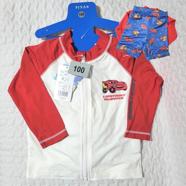【新品】ディズニー カーズ 水着 ラッシュガード 男の子 海 プール