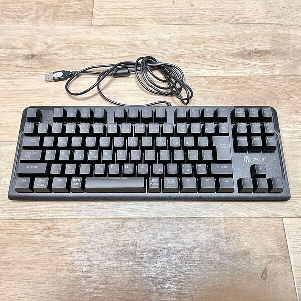 【中古】iclever ゲーミングキーボード 日本語配列 有線 赤軸 動作確認済