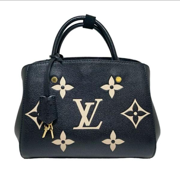 PM ルイヴィトン モンテーニュBB アンプラント バイカラー ブラック バッグ LOUIS VUITTON