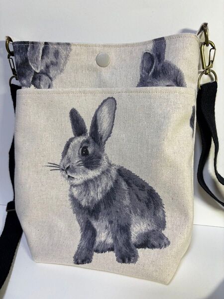 ハンドメイド ポシェット ショルダーバッグ ウサギ