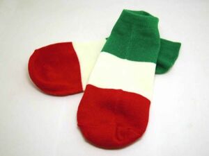  men's socks Italy national flag pattern 25~27cm socks unused 