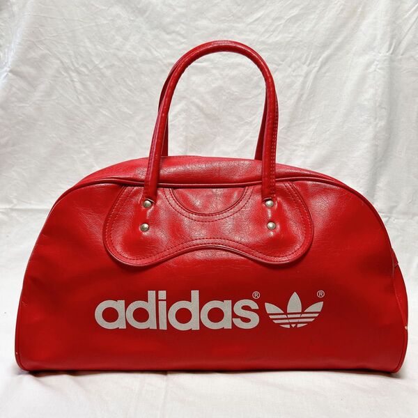 70s adidas vintage ボストンバッグ レッド アディダス ビンテージ ヴィンテージ スポーツバッグ