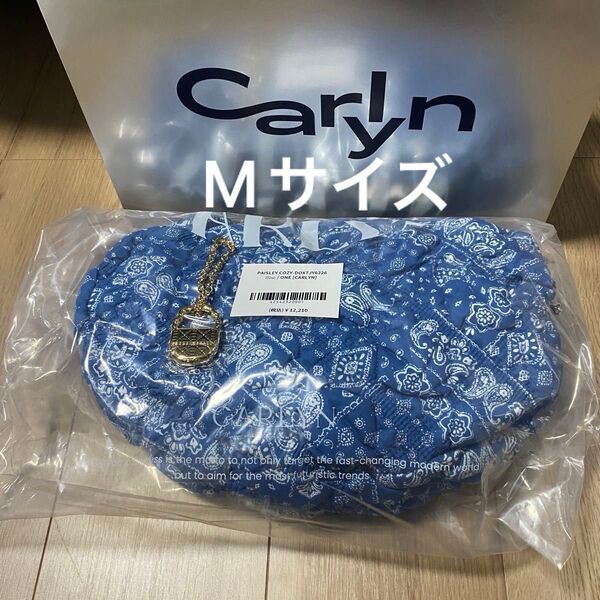 CARLYN 心斎橋PARCO 大阪限定 ペイズリー コージーバッグ カーリン ブルー Mサイズ 新品 未開封 限定チャーム付き